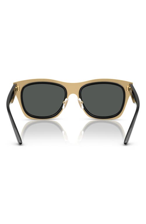 Versace 53mm Rectangular Sunglasses In Black