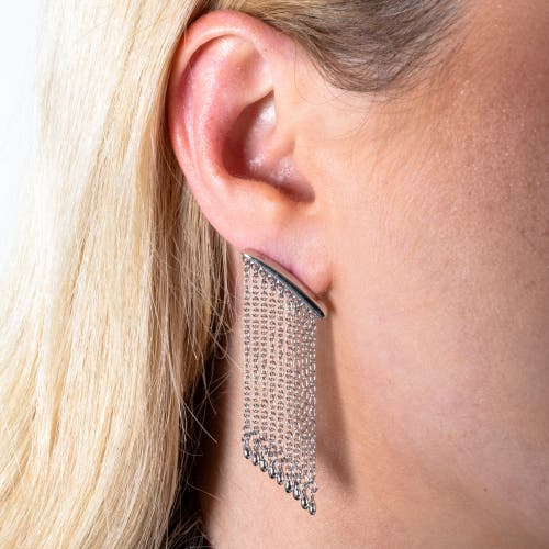 Lucy Quartermaine Waterfall Rain Earrings In Sterling Silver
