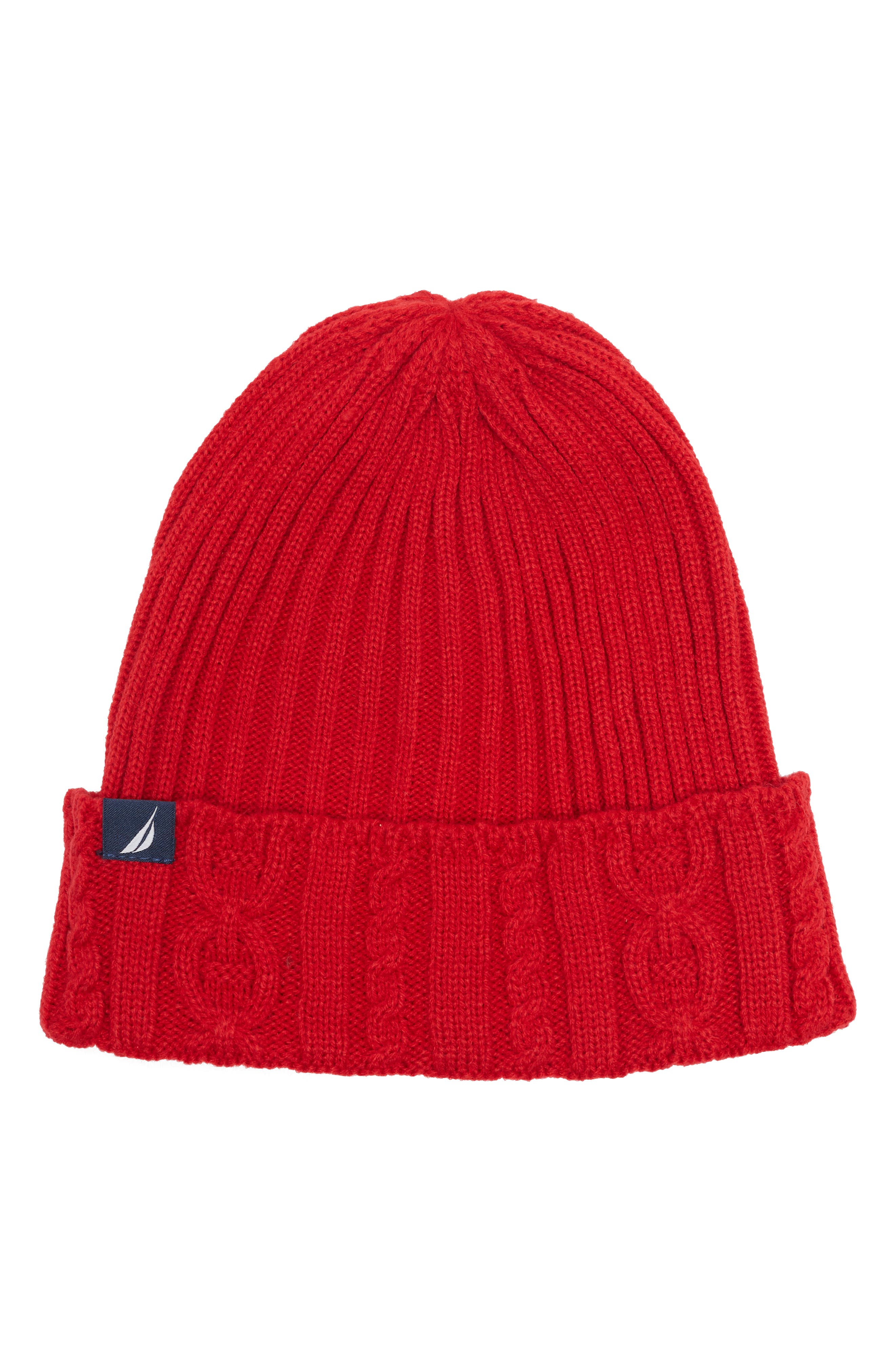 red nautica beanie