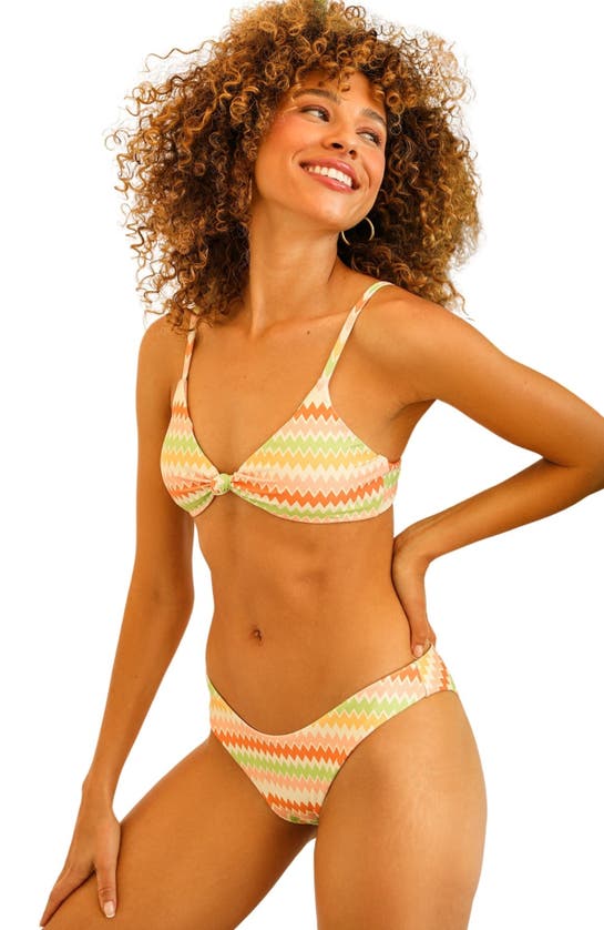 Shop Dippin Daisys Taylor Cheeky Swim Bikini Bottom In Hang Ten Stripe