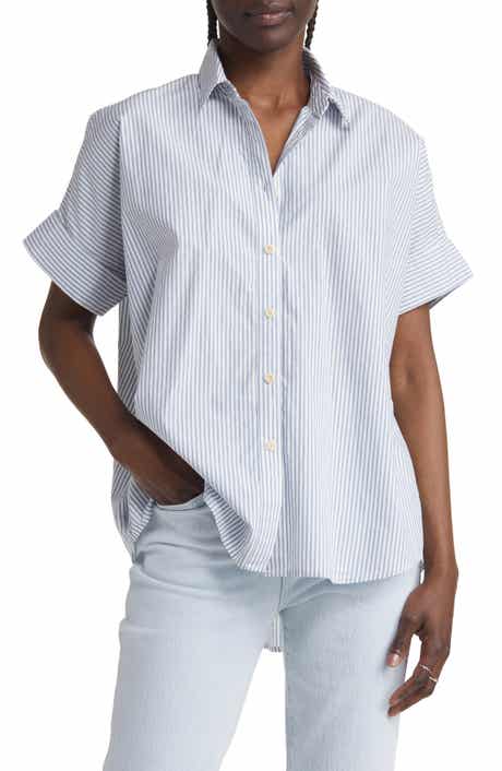 Madewell Women's Windowpane Check Peter Pan Collar Shirt | Nordstrom