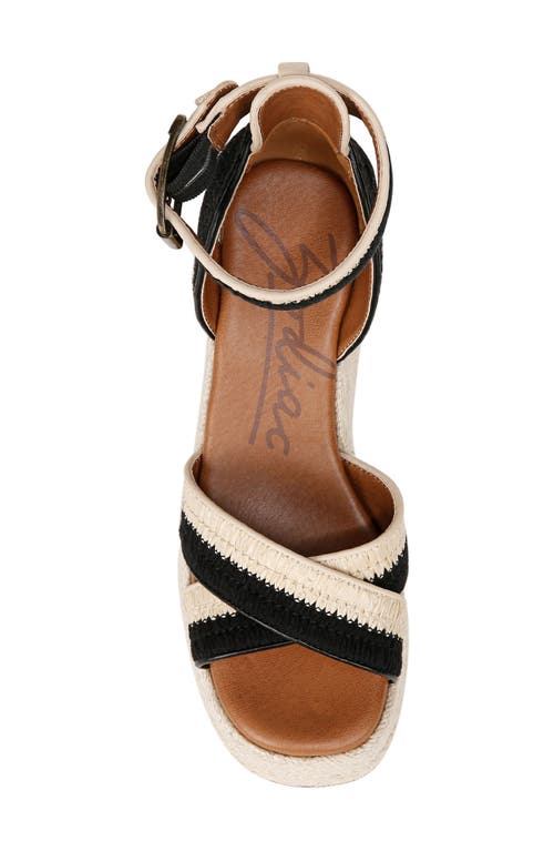 Shop Zodiac Naomi Wedge Espadrille Sandal In Natural/black