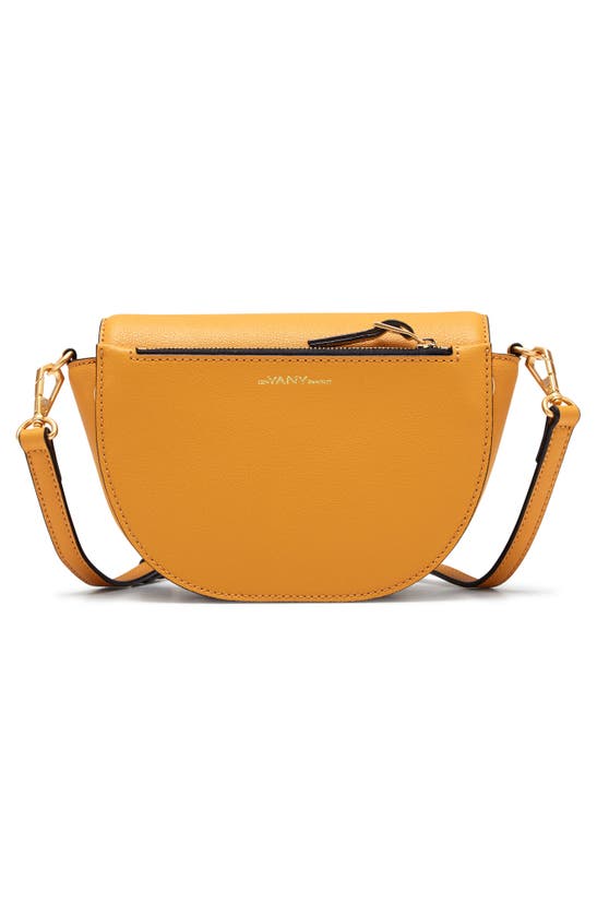 Shop Oryany Lottie Leather Saddle Crossbody Bag In Yellow