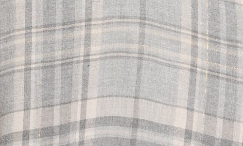 Everyday Ritual Plunge Nightgown In Grey W/gold Lurex