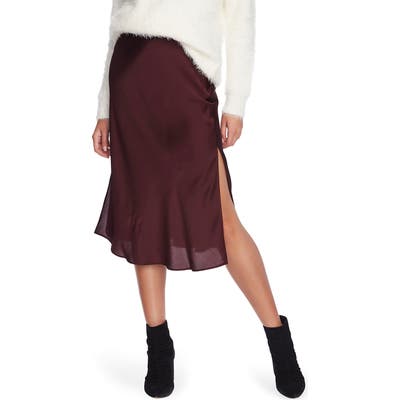 1.state Midi Slip Skirt, Brown