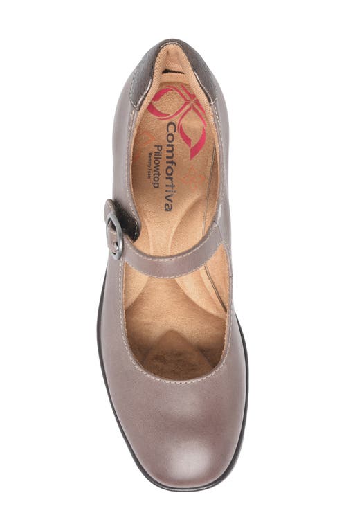 Comfortiva Debbie Mary Jane Wedge In Dusty Brown