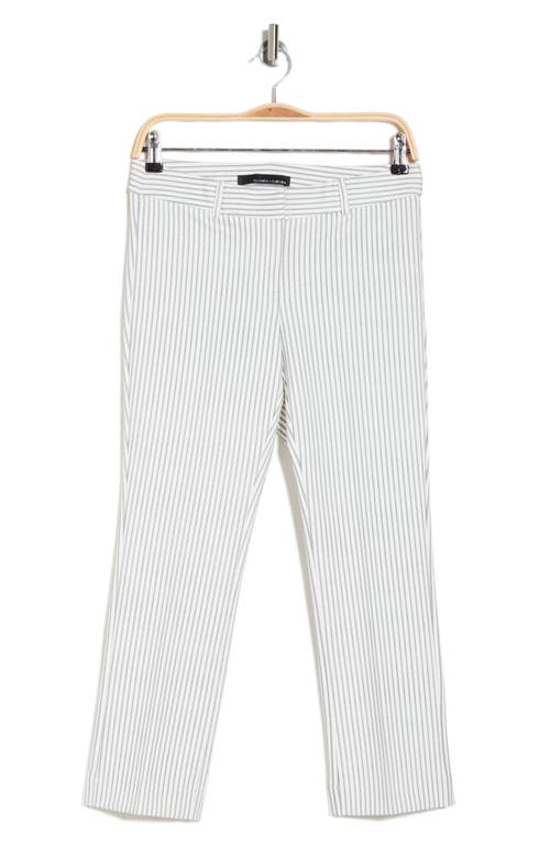 Shop Amanda & Chelsea Chelsea Stripe Straight Leg Pants In Grey/white