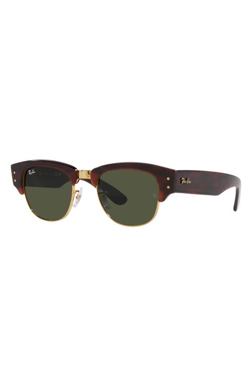 Ray Ban Ray-ban Mega Clubmaster 50mm Square Sunglasses In Brown/green