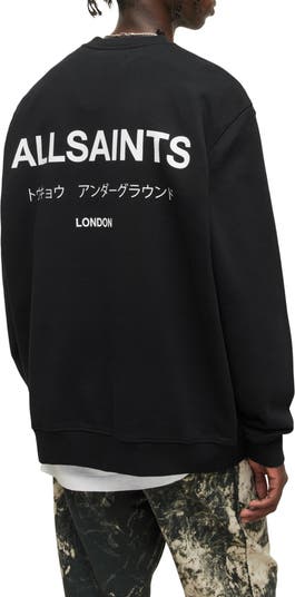 AllSaints Underground Logo Organic Cotton Graphic Sweatshirt | Nordstrom