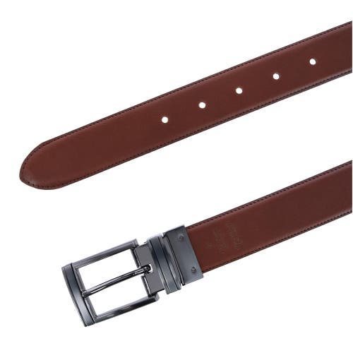 Shop Trafalgar Maverick 32mm Reversible Leather Dress Belt In Black To Brown