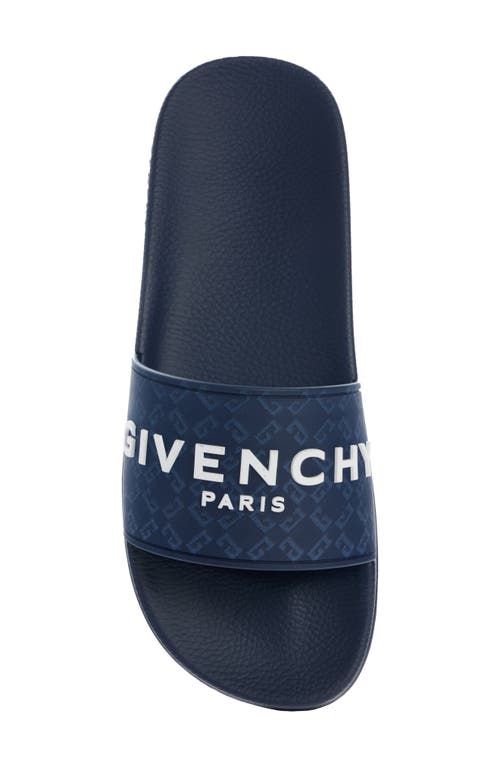 Shop Givenchy Slide Sandal In Dark Blue