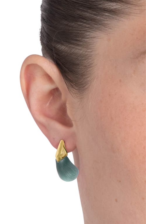 Shop Alexis Bittar Luminous Lucite® Drop Earrings In Teal Blue