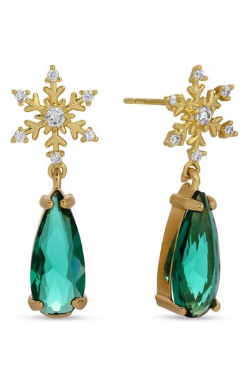 Eye Candy Los Angeles Faith Drop Earrings In Gold