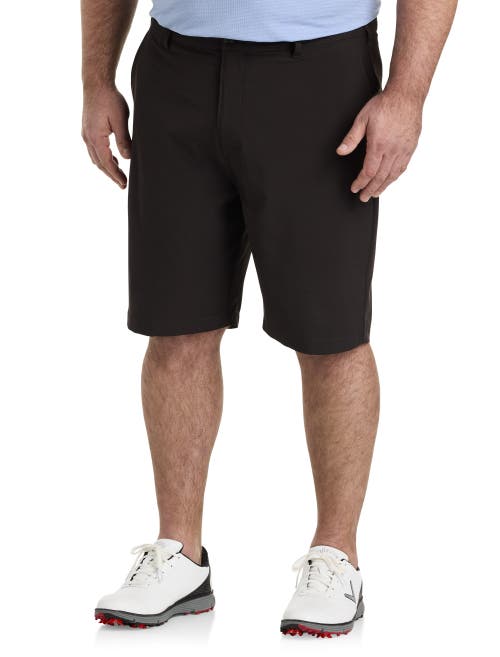Everplay Flat-Front Golf Shorts in Black Heather