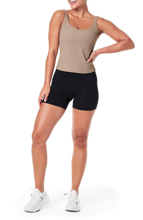 Shop Spanx ® Contour Rib 2-in-1 Tank Top In Driftwood