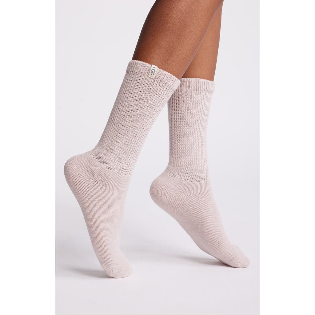 Ugg(r) Shealy Cozy Crew Socks In Ashen Rose