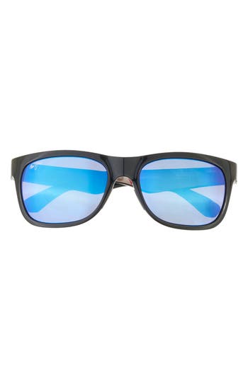 Maui Jim 58mm Core Square Polarized Sunglasses In Black Black Blue