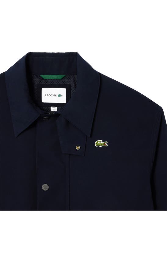 Lacoste Water Resistant Utility Jacket In Hde Abimes