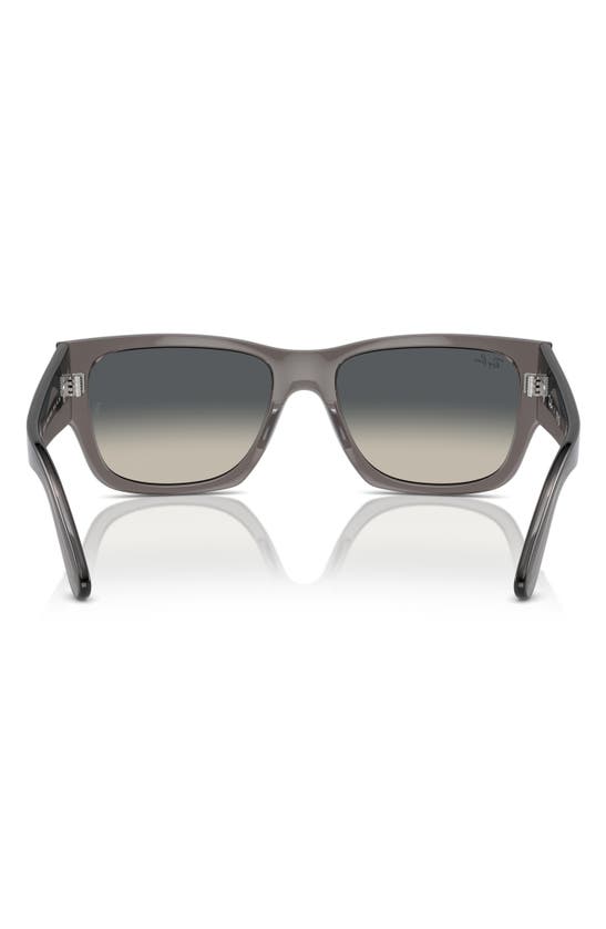 Shop Ray Ban Ray-ban Carlos 56mm Gradient Rectangular Sunglasses In Grey Flash