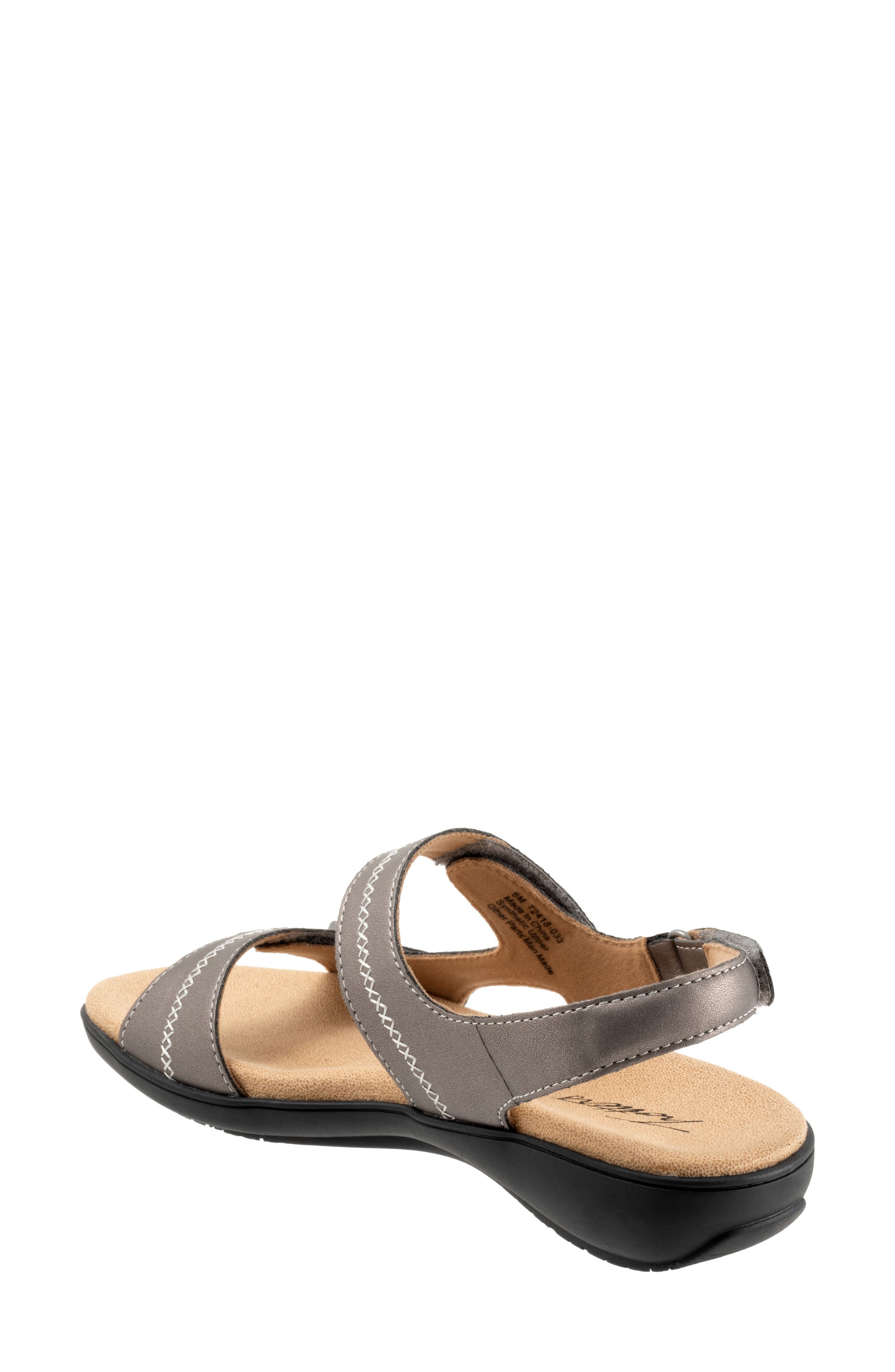 Trotters Women's DEA Slingback Sandal - Black Cap-Toe Pump With Low Block Heel, Size 8.5 WW - View #10