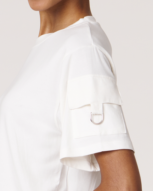 Rebody Active Cargo Short Sleeve Top In White