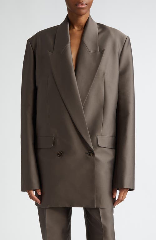 Oversize Double Breasted Blazer in Brown