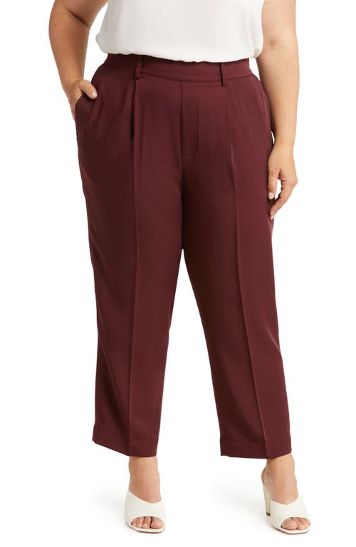 Vince Pleated Tapered Pants in Plum Wine