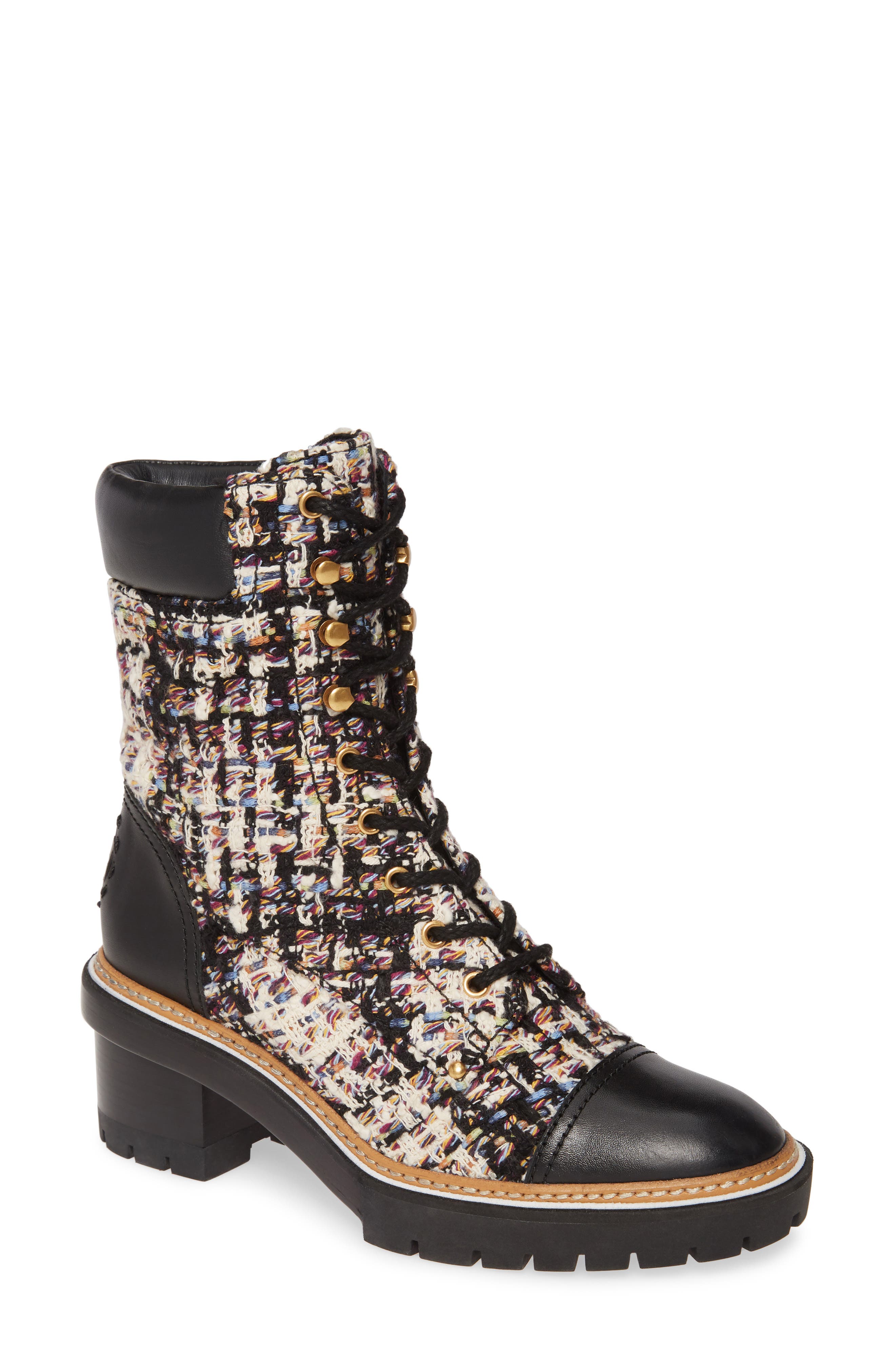 tory burch lace up boots