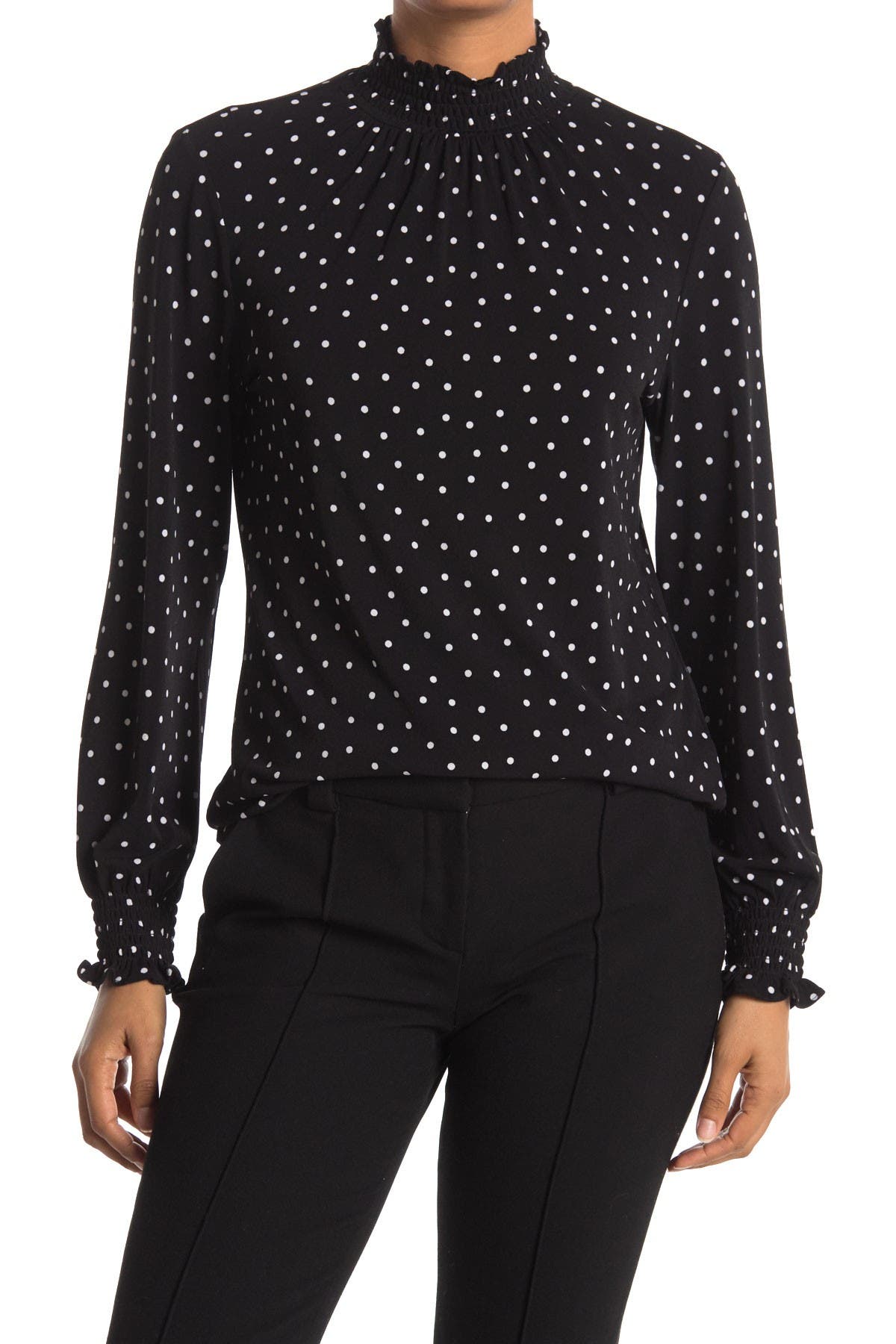 adrianna papell polka dot top