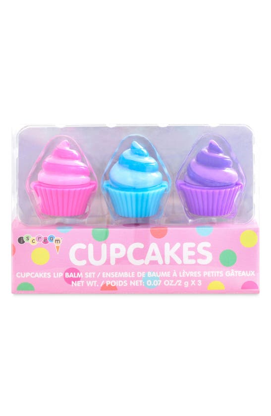 Shop Iscream Kids' Assorted 3-pack Cupcake Lip Balms In Multi
