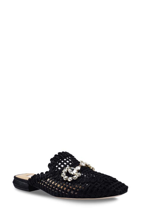 Leather Low Heel Mules