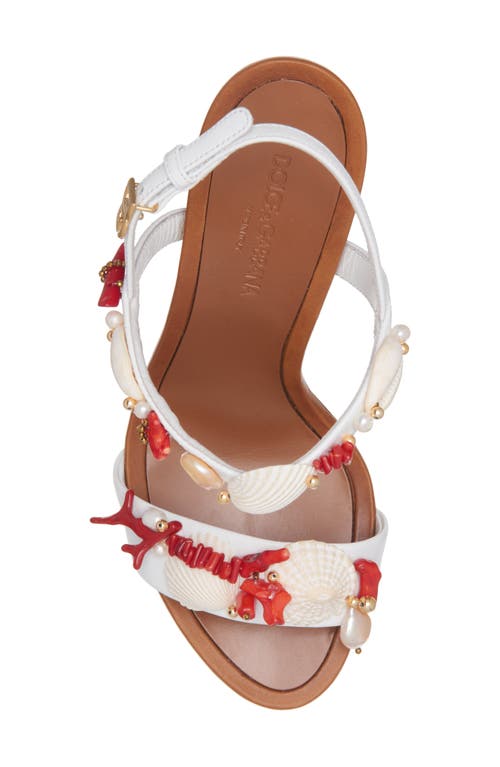 Shop Dolce & Gabbana Dolce&gabbana Capri Quarter Strap Sandal In Bianco/multicolor