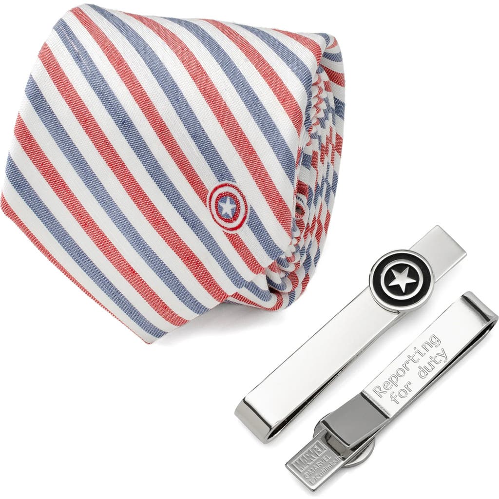 CUFFLINKS, INC CUFFLINKS, INC. CAPTAIN AMERICA SHIELD TIE BAR & TIE SET