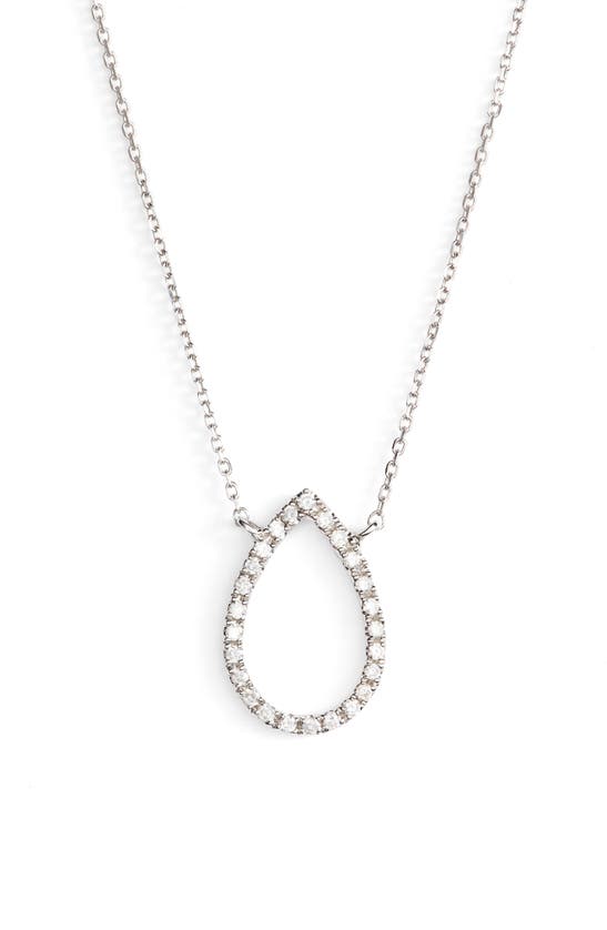 Dana Rebecca Designs Marquise Diamond Pendant Necklace In White Gold