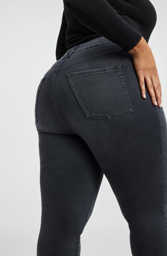 Good American Always Fits Good Straight High Waist Straight Leg Jeans In Black253