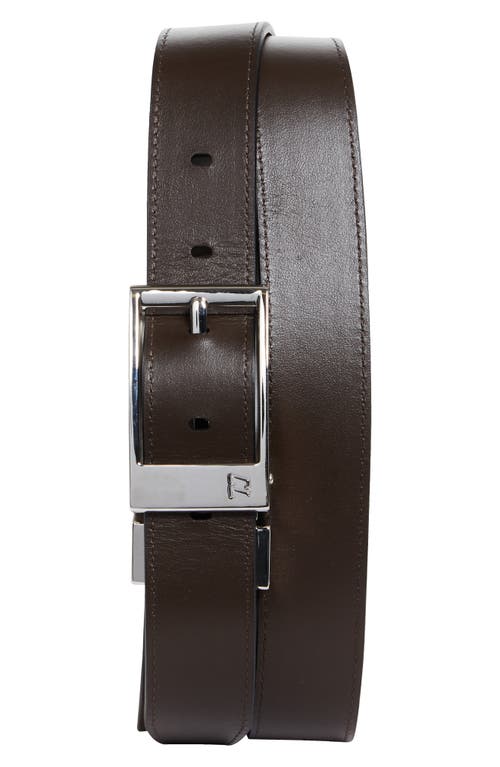 Shop Christian Louboutin Bizz Belt Switch Leather Belt In Black/cosme/silver