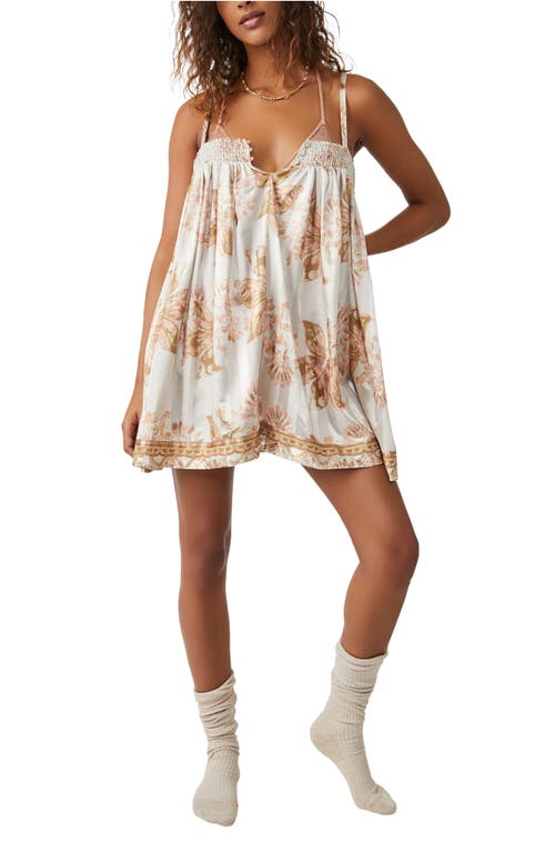Free People Intimately FP Rule The World Pajama Romper in Tea Combo