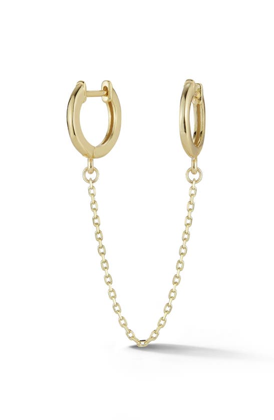 Ember Fine Jewelry 14k Gold Double Piercing Chain Drop Earring