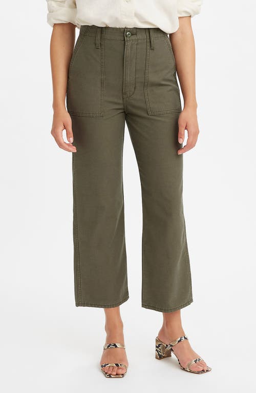 Shop Levi's® Ribcage High Waist Straight Leg Utility Jeans In Soft Utility Olive Night