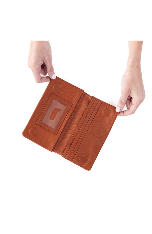 Hobo Lumen Leather Bifold Wallet In Warm Honey