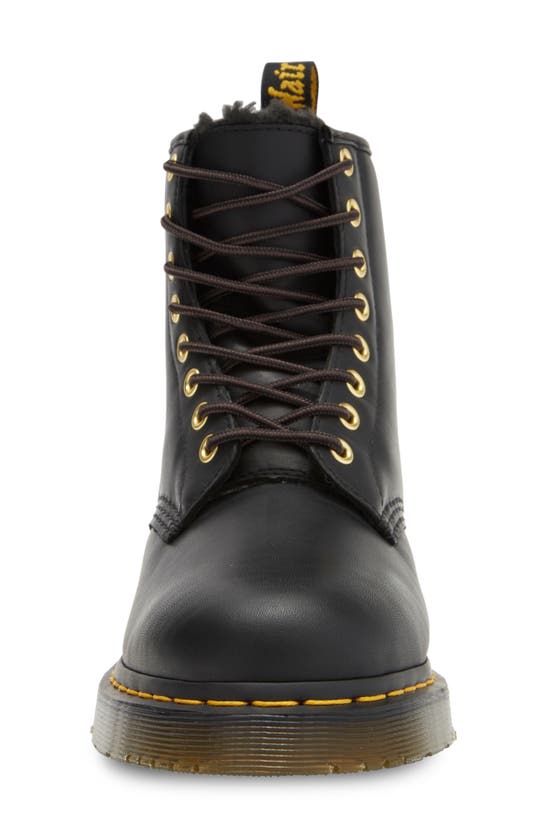 Dr. Martens' 1460 Waterproof Wintergrip Faux Fur Lined Boot In Black