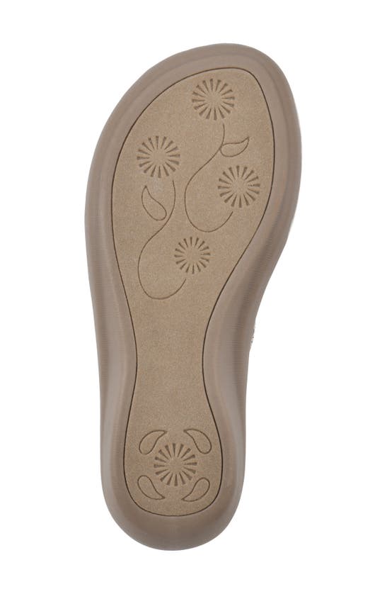Cliffs By White Mountain Cienna Thong Comfort Sandal In Stone Fabric