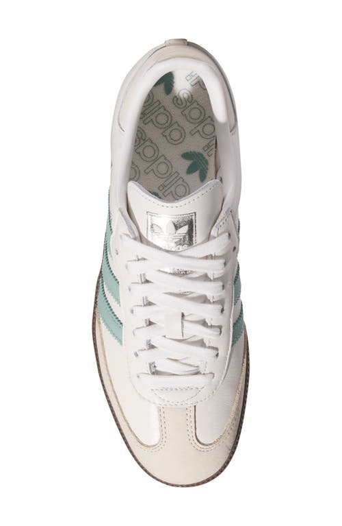 Shop Adidas Originals Adidas Samba Sneaker In Cloud/hazy Green/white