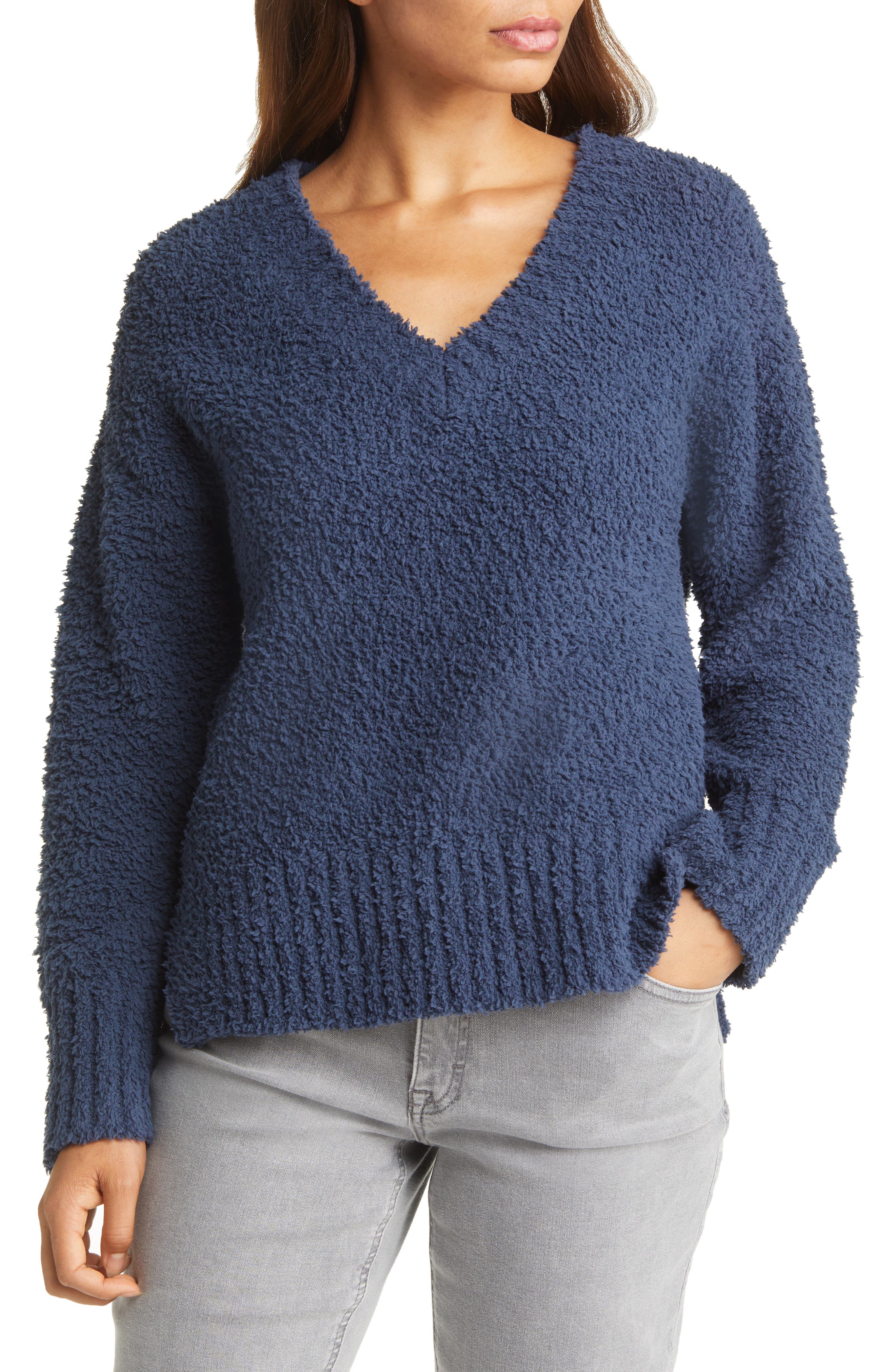 Tommy Bahama Sea Lux V-Neck Sweater in Mood Sea
