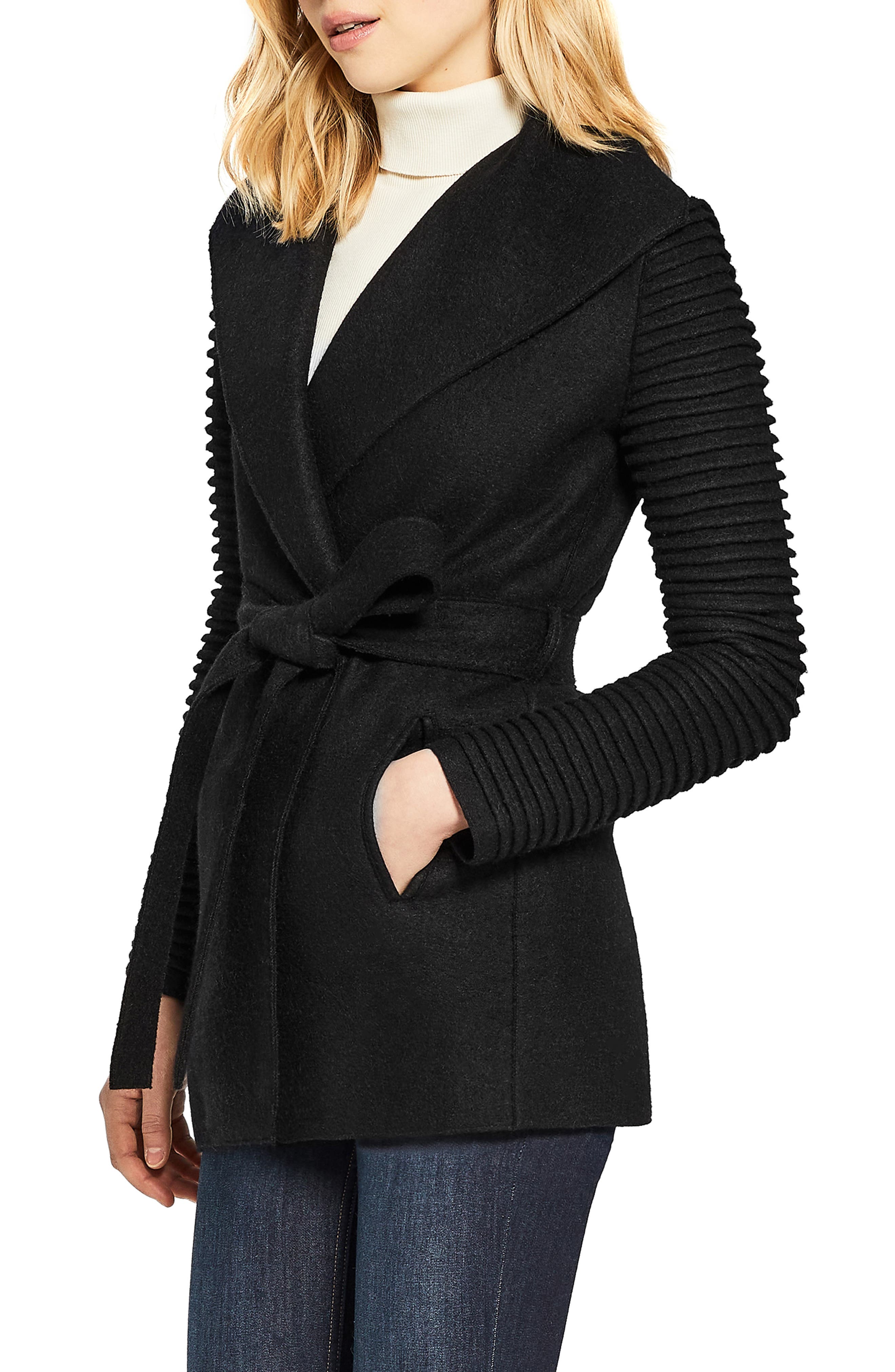 inc textured wrap coat