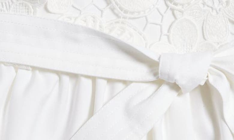 Shop Reiss Kids' Dannie Lace Appliqué Dress In Ivory