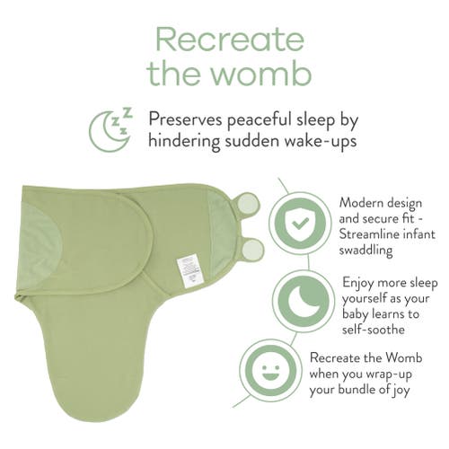 Comfy Cubs Easy Swaddle Blanket In Stone, Sage, Azul