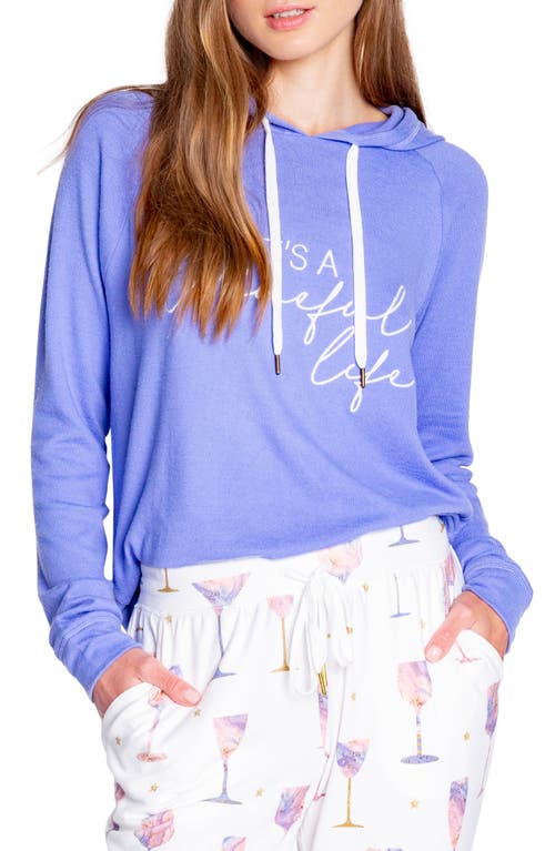 PJ Salvage It's a Wineful Life Graphic Hoodie in Peri