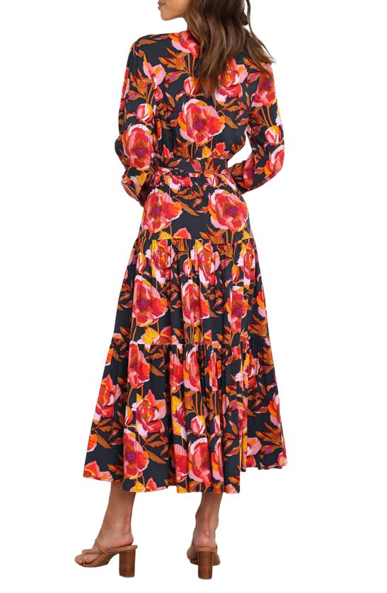 Petal And Pup Petal & Pup Balsa Long Sleeve Floral Midi Dress In Multi