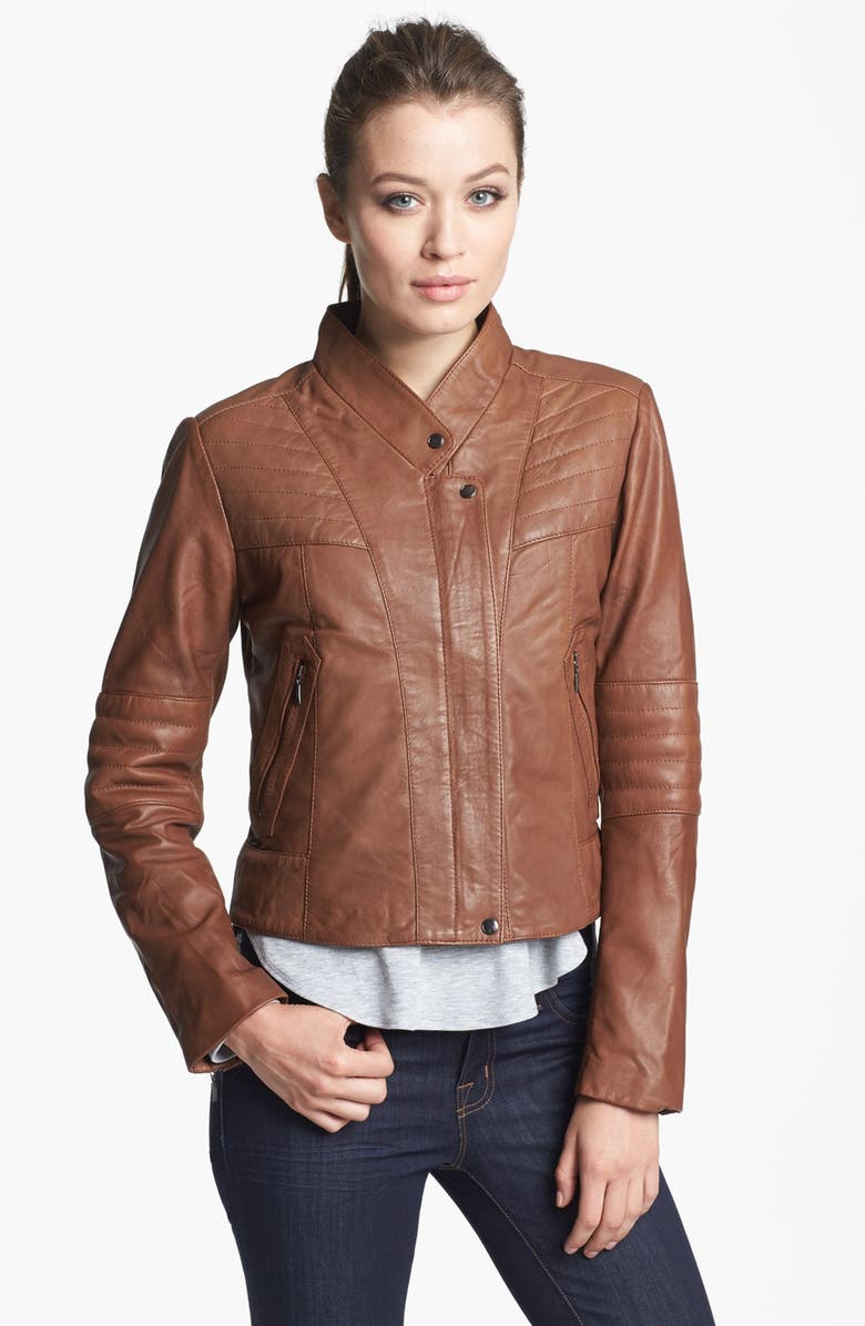 Cole Haan Washed Lambskin Leather Jacket | Nordstrom